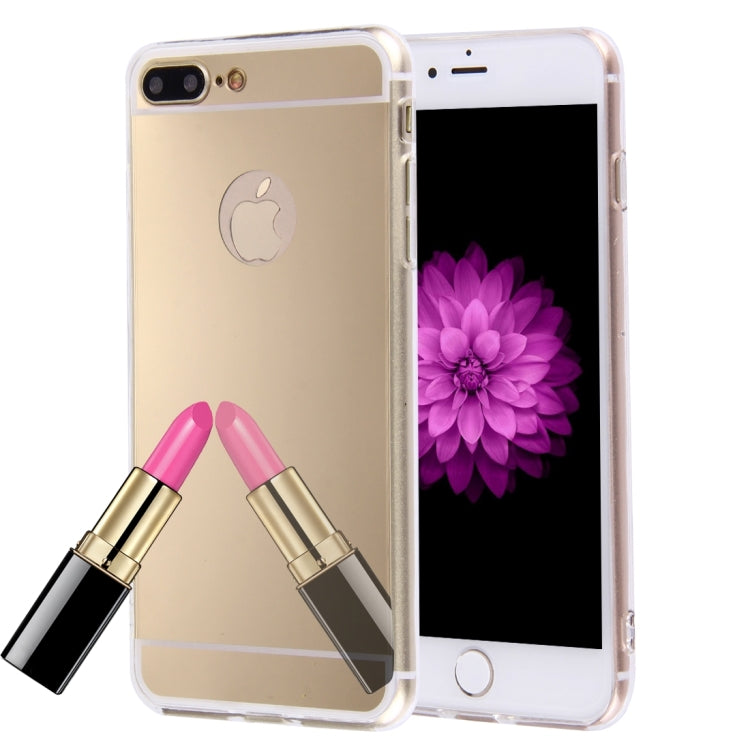 For iPhone 8 Plus & 7 Plus   Electroplating Mirror TPU Protective Cover Case