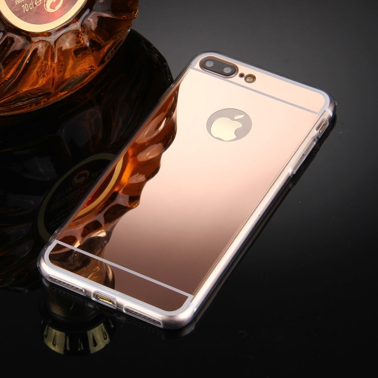 For iPhone 8 Plus & 7 Plus   Electroplating Mirror TPU Protective Cover Case
