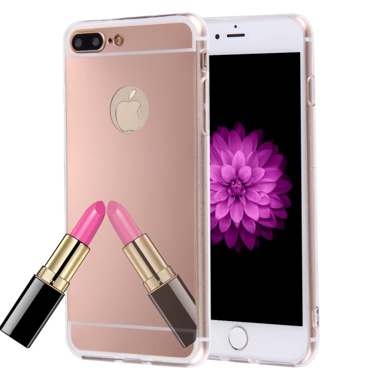 For iPhone 8 Plus & 7 Plus   Electroplating Mirror TPU Protective Cover Case