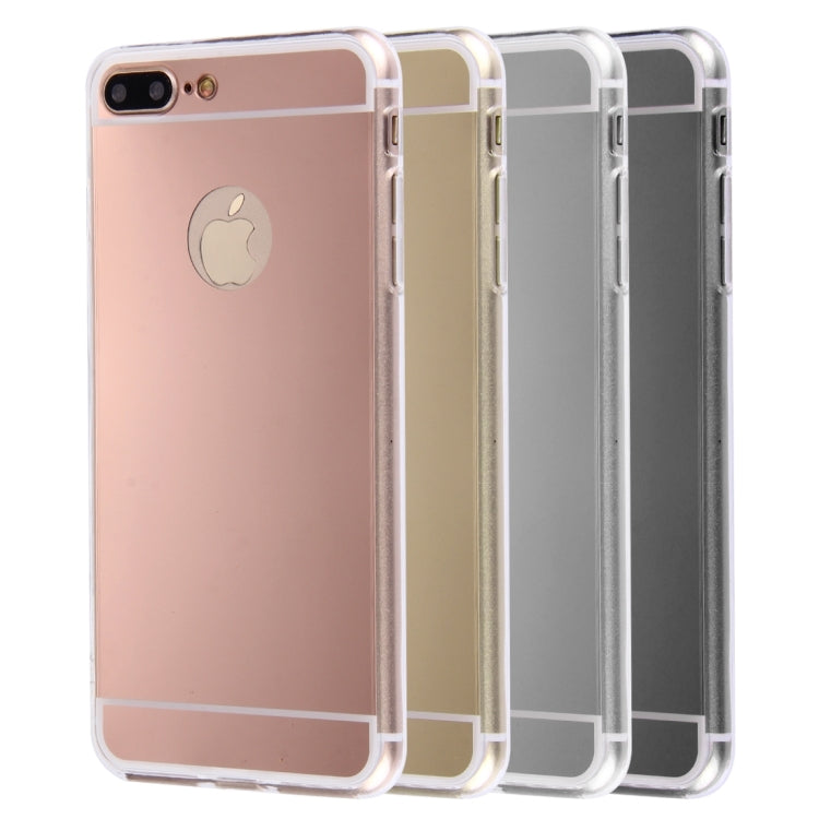 For iPhone 8 Plus & 7 Plus   Electroplating Mirror TPU Protective Cover Case