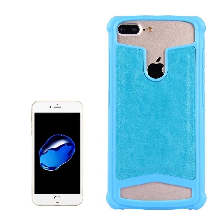 Universal Crazy Horse Texture PU Leather + Silicone Protective Case for iPhone 8 Plus & 7 Plus  , iPhone 6 Plus & 6s Plus, Galaxy S7 Edge / A710, Sony, Huawei, Meizu, Lenovo and other 5.2-5.5 inch Smartphones