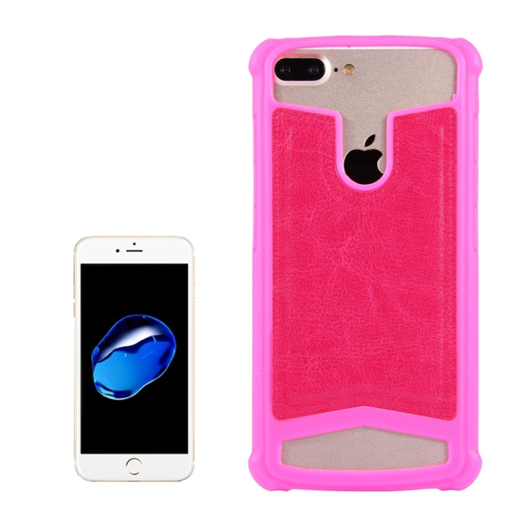 Universal Crazy Horse Texture PU Leather + Silicone Protective Case for iPhone 8 Plus & 7 Plus  , iPhone 6 Plus & 6s Plus, Galaxy S7 Edge / A710, Sony, Huawei, Meizu, Lenovo and other 5.2-5.5 inch Smartphones