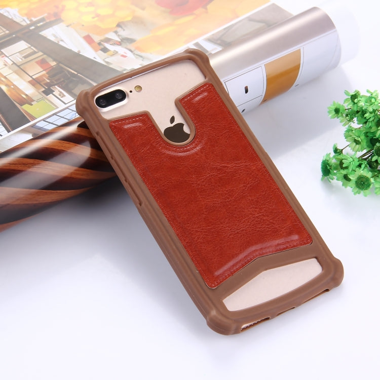 Universal Crazy Horse Texture PU Leather + Silicone Protective Case for iPhone 8 Plus & 7 Plus  , iPhone 6 Plus & 6s Plus, Galaxy S7 Edge / A710, Sony, Huawei, Meizu, Lenovo and other 5.2-5.5 inch Smartphones