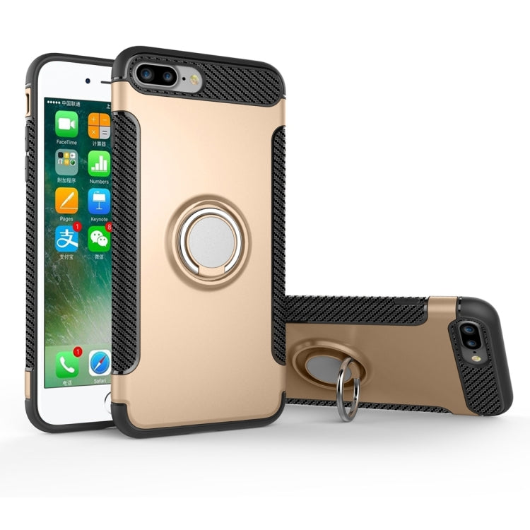 For iPhone 8 Plus & 7 Plus   Magnetic 360 Degree Rotation Ring Armor Protective Case