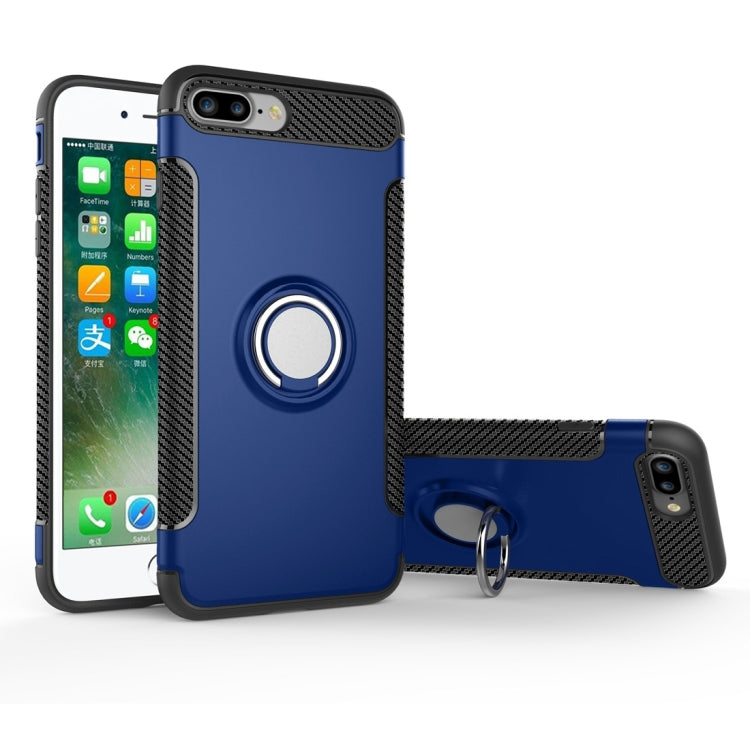 For iPhone 8 Plus & 7 Plus   Magnetic 360 Degree Rotation Ring Armor Protective Case