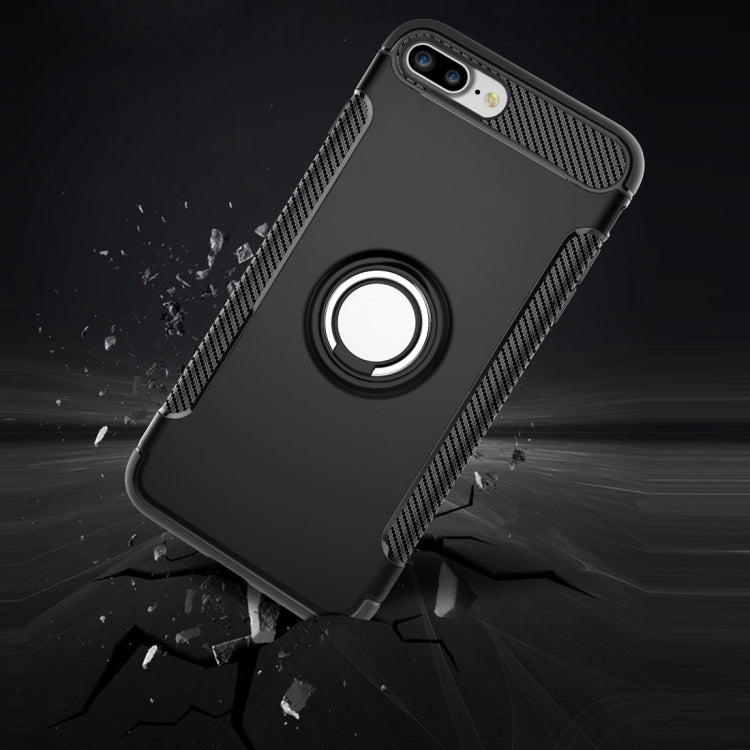 For iPhone 8 Plus & 7 Plus   Magnetic 360 Degree Rotation Ring Armor Protective Case