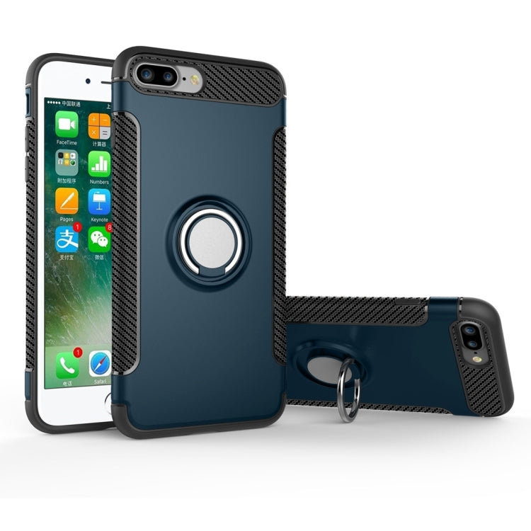 For iPhone 8 Plus & 7 Plus   Magnetic 360 Degree Rotation Ring Armor Protective Case