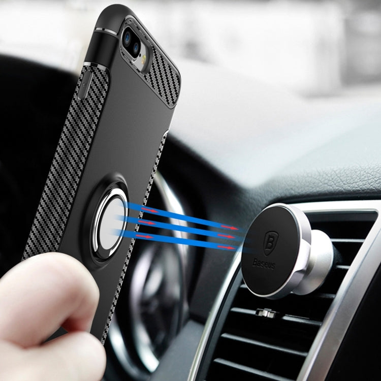 For iPhone 8 Plus & 7 Plus   Magnetic 360 Degree Rotation Ring Armor Protective Case