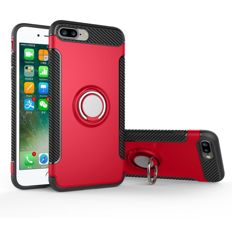 For iPhone 8 Plus & 7 Plus   Magnetic 360 Degree Rotation Ring Armor Protective Case