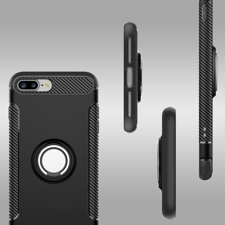 For iPhone 8 Plus & 7 Plus   Magnetic 360 Degree Rotation Ring Armor Protective Case