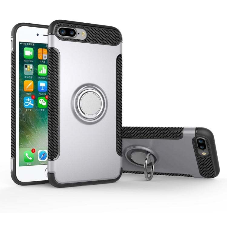For iPhone 8 Plus & 7 Plus   Magnetic 360 Degree Rotation Ring Armor Protective Case