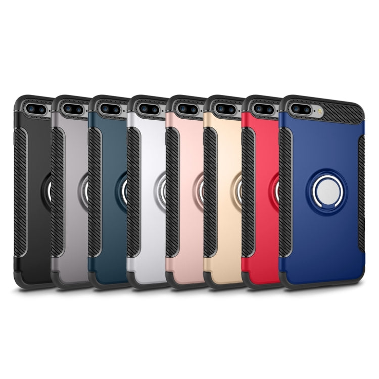 For iPhone 8 Plus & 7 Plus   Magnetic 360 Degree Rotation Ring Armor Protective Case
