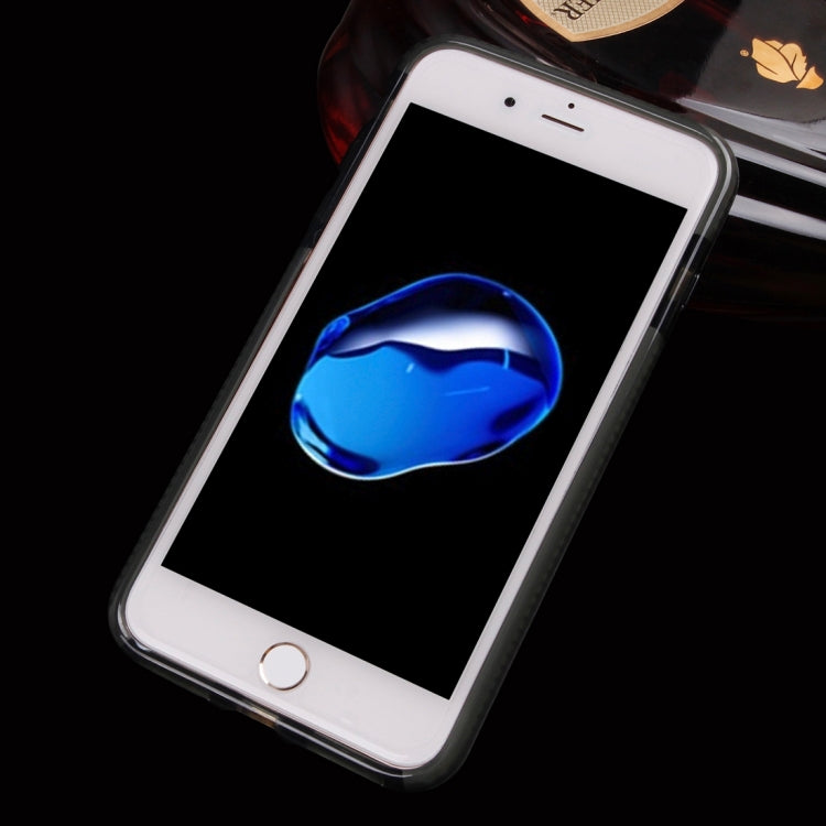 For iPhone 8 Plus & 7 Plus   Transparent Texture Soft D3O TPU Protective Back Cover Case