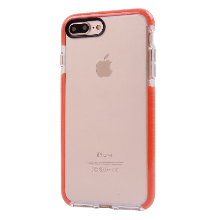 For iPhone 8 Plus & 7 Plus   Transparent Texture Soft D3O TPU Protective Back Cover Case