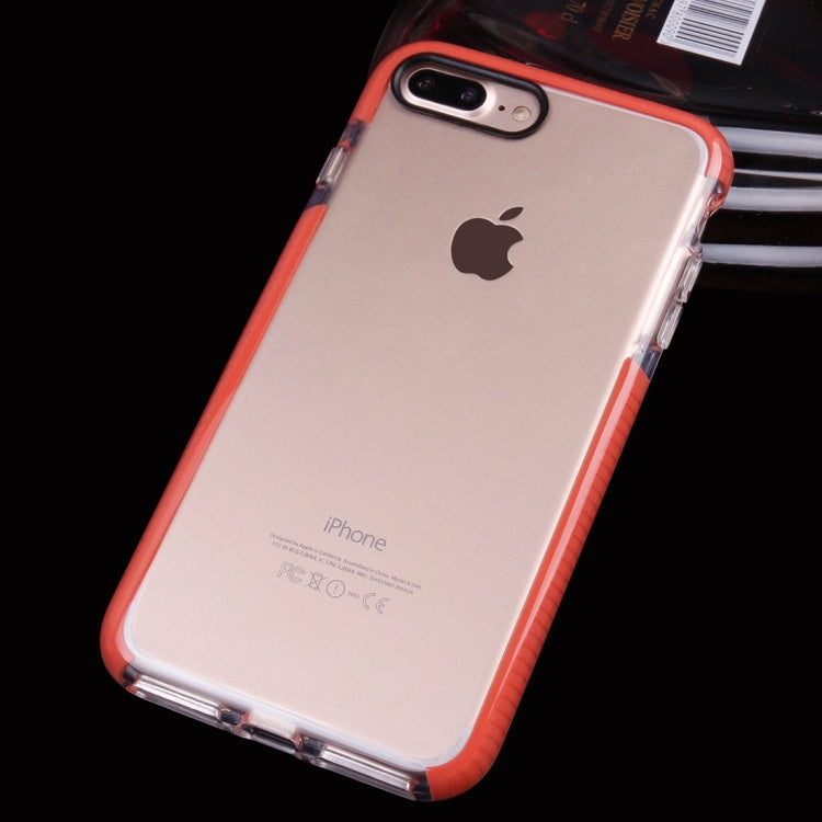 For iPhone 8 Plus & 7 Plus   Transparent Texture Soft D3O TPU Protective Back Cover Case