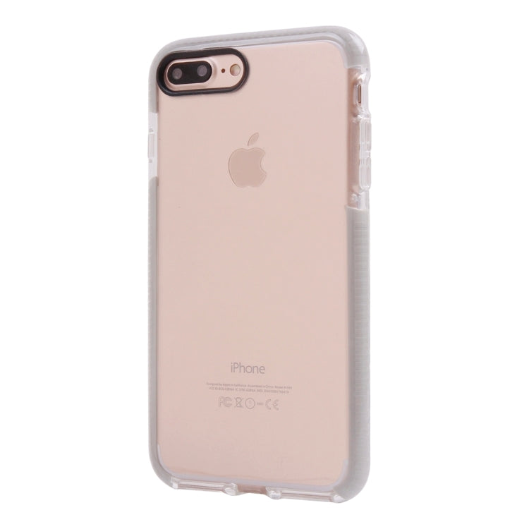 For iPhone 8 Plus & 7 Plus   Transparent Texture Soft D3O TPU Protective Back Cover Case