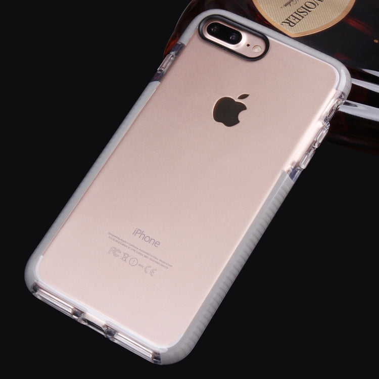 For iPhone 8 Plus & 7 Plus   Transparent Texture Soft D3O TPU Protective Back Cover Case