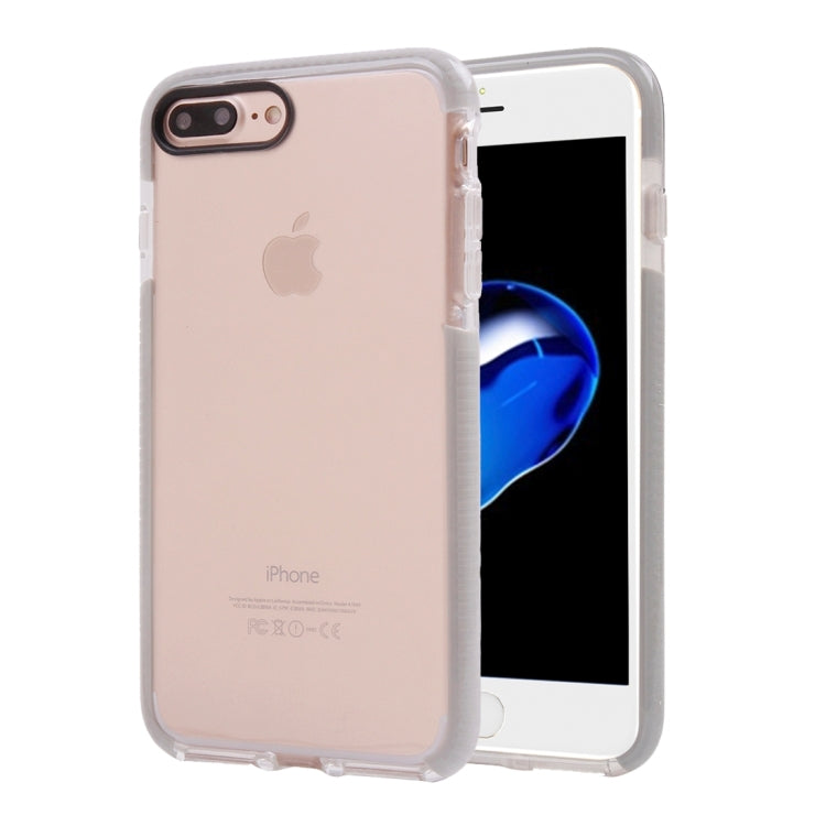 For iPhone 8 Plus & 7 Plus   Transparent Texture Soft D3O TPU Protective Back Cover Case