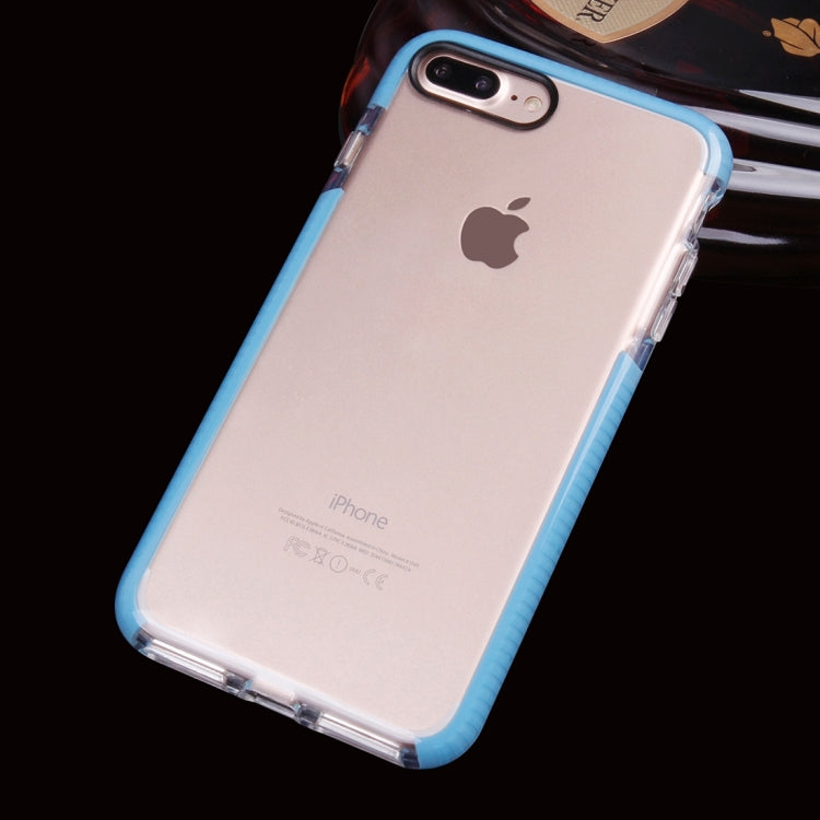 For iPhone 8 Plus & 7 Plus   Transparent Texture Soft D3O TPU Protective Back Cover Case