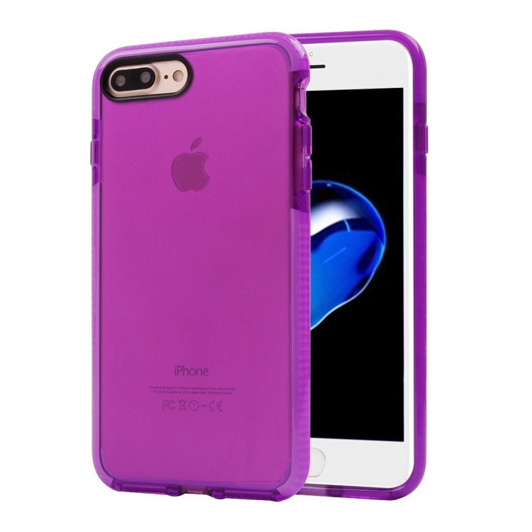 For iPhone 8 Plus & 7 Plus   Transparent Texture Soft D3O TPU Protective Back Cover Case