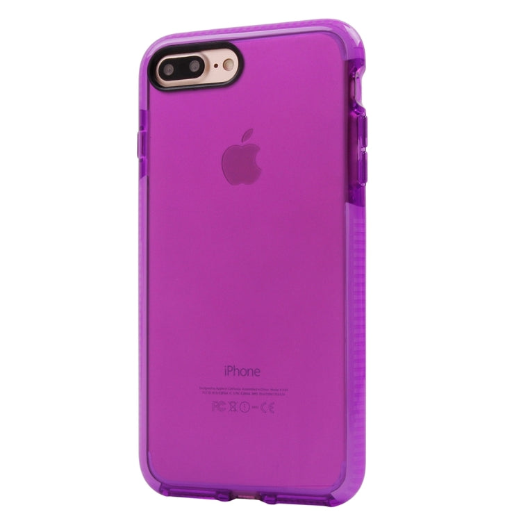 For iPhone 8 Plus & 7 Plus   Transparent Texture Soft D3O TPU Protective Back Cover Case