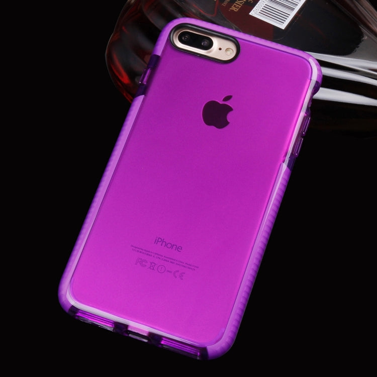 For iPhone 8 Plus & 7 Plus   Transparent Texture Soft D3O TPU Protective Back Cover Case