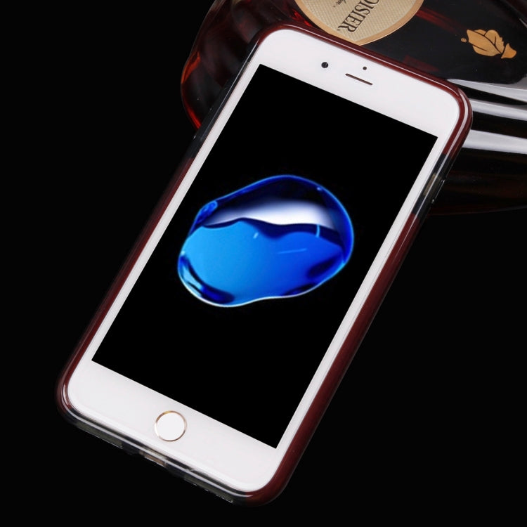 For iPhone 8 Plus & 7 Plus   Transparent Texture Soft D3O TPU Protective Back Cover Case