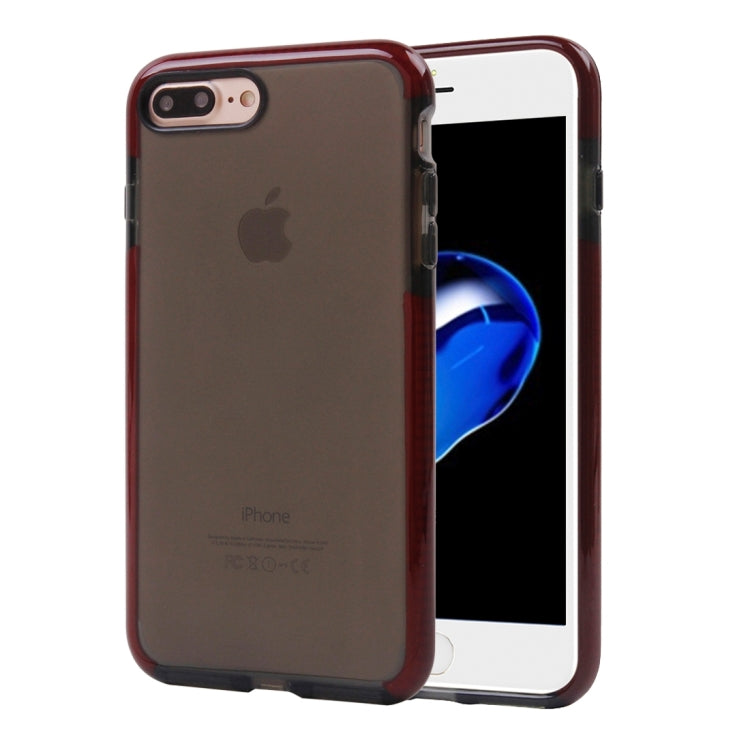 For iPhone 8 Plus & 7 Plus   Transparent Texture Soft D3O TPU Protective Back Cover Case