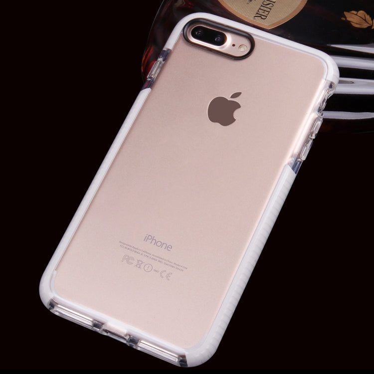 For iPhone 8 Plus & 7 Plus   Transparent Texture Soft D3O TPU Protective Back Cover Case