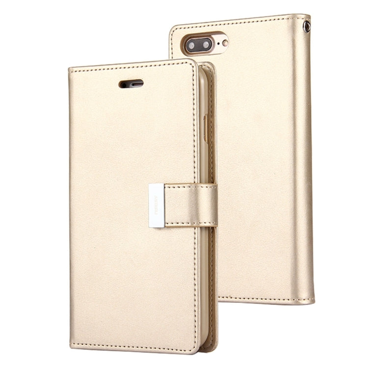 GOOSPERY RICH DIARY for iPhone 8 Plus & 7 Plus   PU + TPU Crazy Horse Texture Horizontal Flip Leather Case with Card Slots & Wallet