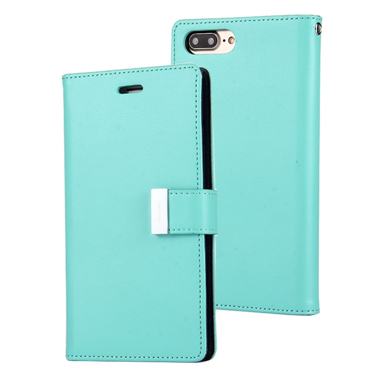 GOOSPERY RICH DIARY for iPhone 8 Plus & 7 Plus   PU + TPU Crazy Horse Texture Horizontal Flip Leather Case with Card Slots & Wallet