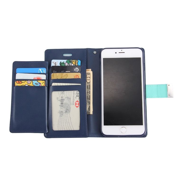 GOOSPERY RICH DIARY for iPhone 8 Plus & 7 Plus   PU + TPU Crazy Horse Texture Horizontal Flip Leather Case with Card Slots & Wallet