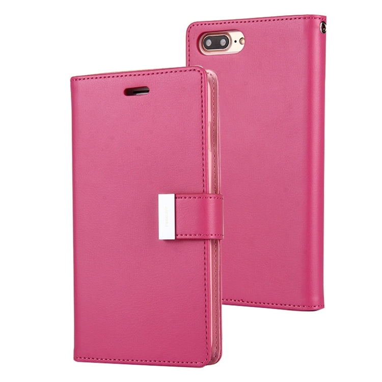 GOOSPERY RICH DIARY for iPhone 8 Plus & 7 Plus   PU + TPU Crazy Horse Texture Horizontal Flip Leather Case with Card Slots & Wallet