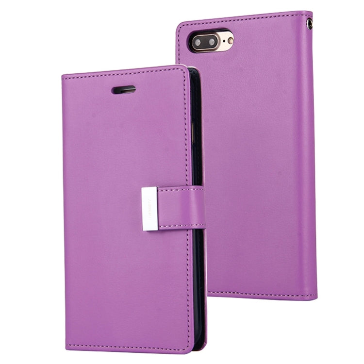 GOOSPERY RICH DIARY for iPhone 8 Plus & 7 Plus   PU + TPU Crazy Horse Texture Horizontal Flip Leather Case with Card Slots & Wallet