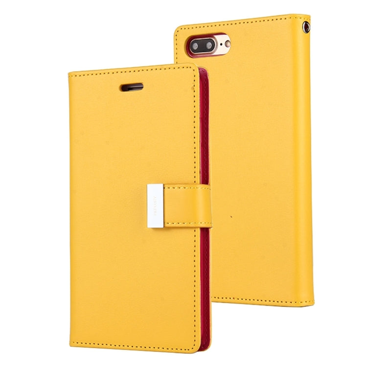 GOOSPERY RICH DIARY for iPhone 8 Plus & 7 Plus   PU + TPU Crazy Horse Texture Horizontal Flip Leather Case with Card Slots & Wallet