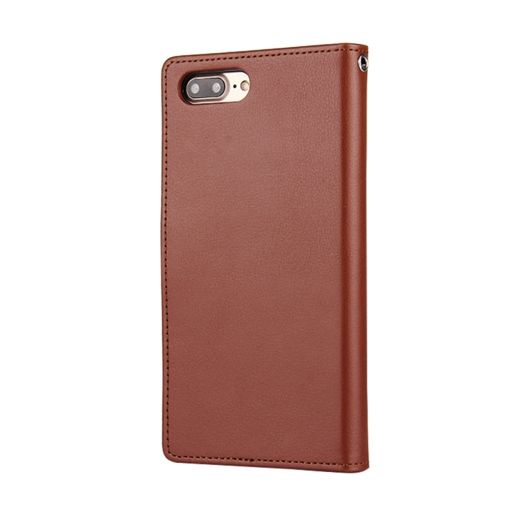 GOOSPERY RICH DIARY for iPhone 8 Plus & 7 Plus   PU + TPU Crazy Horse Texture Horizontal Flip Leather Case with Card Slots & Wallet