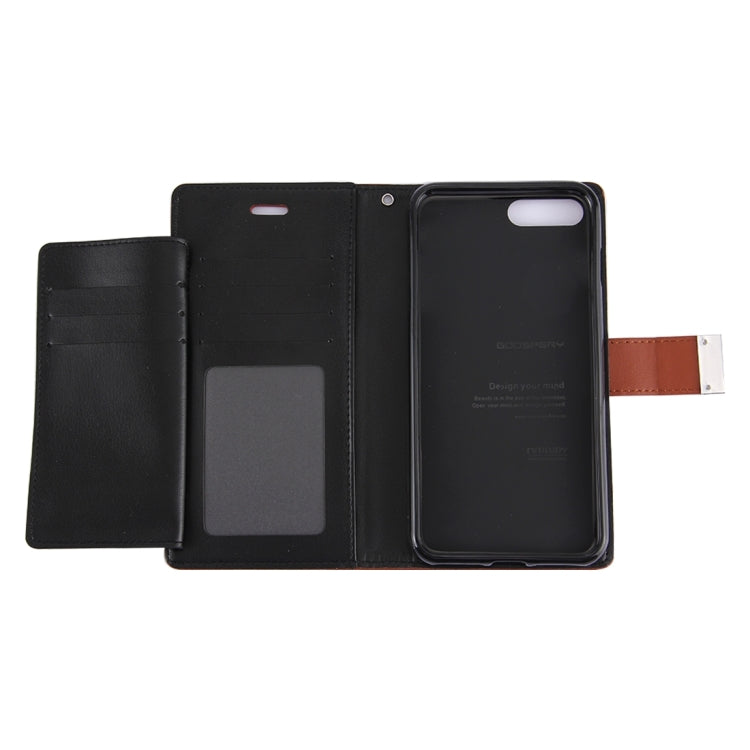 GOOSPERY RICH DIARY for iPhone 8 Plus & 7 Plus   PU + TPU Crazy Horse Texture Horizontal Flip Leather Case with Card Slots & Wallet