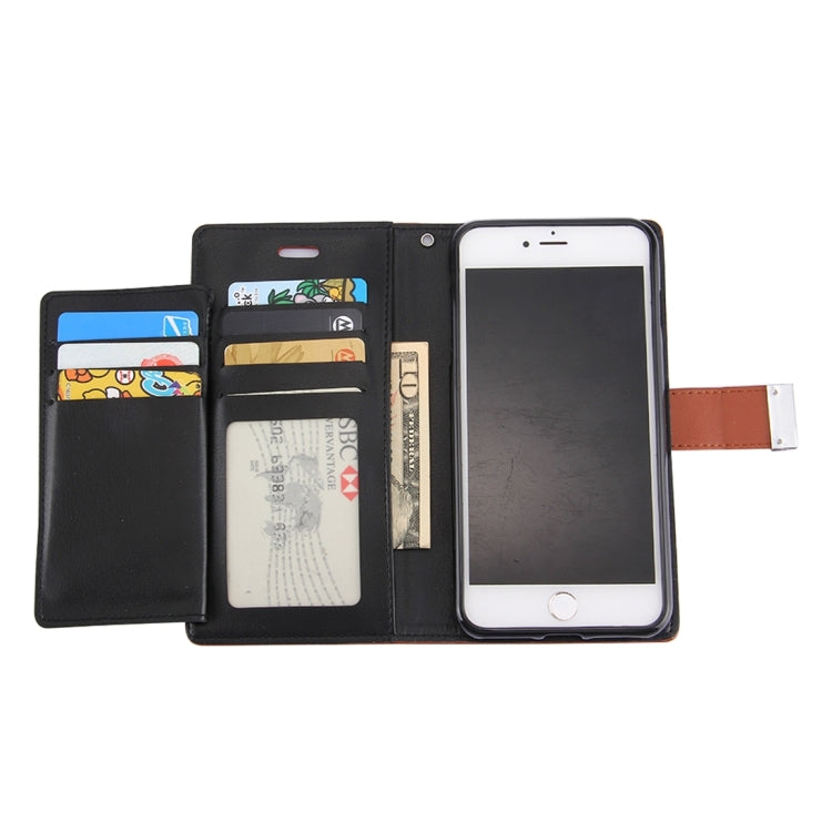 GOOSPERY RICH DIARY for iPhone 8 Plus & 7 Plus   PU + TPU Crazy Horse Texture Horizontal Flip Leather Case with Card Slots & Wallet