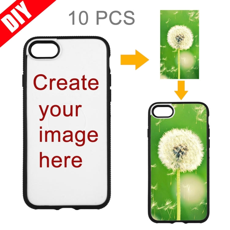 10 PCS For iPhone 7 Plus Custom DIY Case Personalized Print Plant Dandelion Picture Pattern Hard PC Back Soft Plastic Frame Protective Case Back Cover