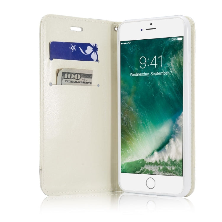 For iPhone 8 Plus & 7 Plus   Double-sided Absorption Splicing Horizontal Flip Leather Case with Holder & Card Slots & Lanyard