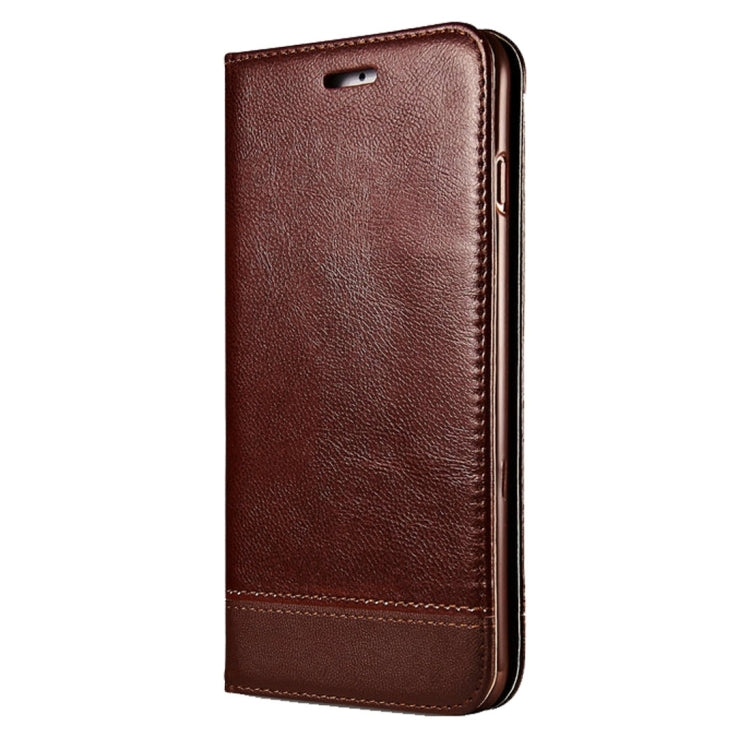 For iPhone 8 Plus & 7 Plus   Double-sided Absorption Splicing Horizontal Flip Leather Case with Holder & Card Slots & Lanyard