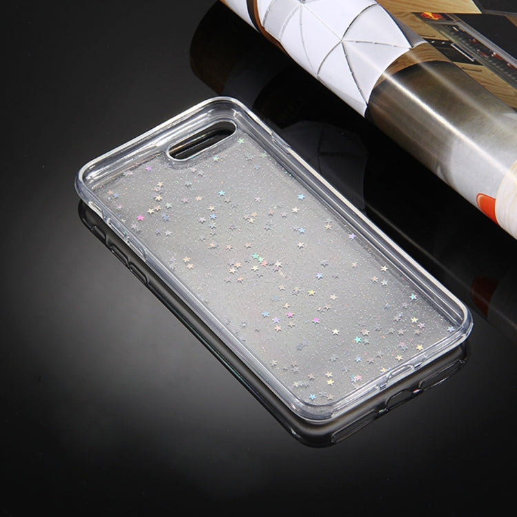 For iPhone 8 Plus & 7 Plus   Transparent Stars Glitter Powder Soft TPU Protective Case