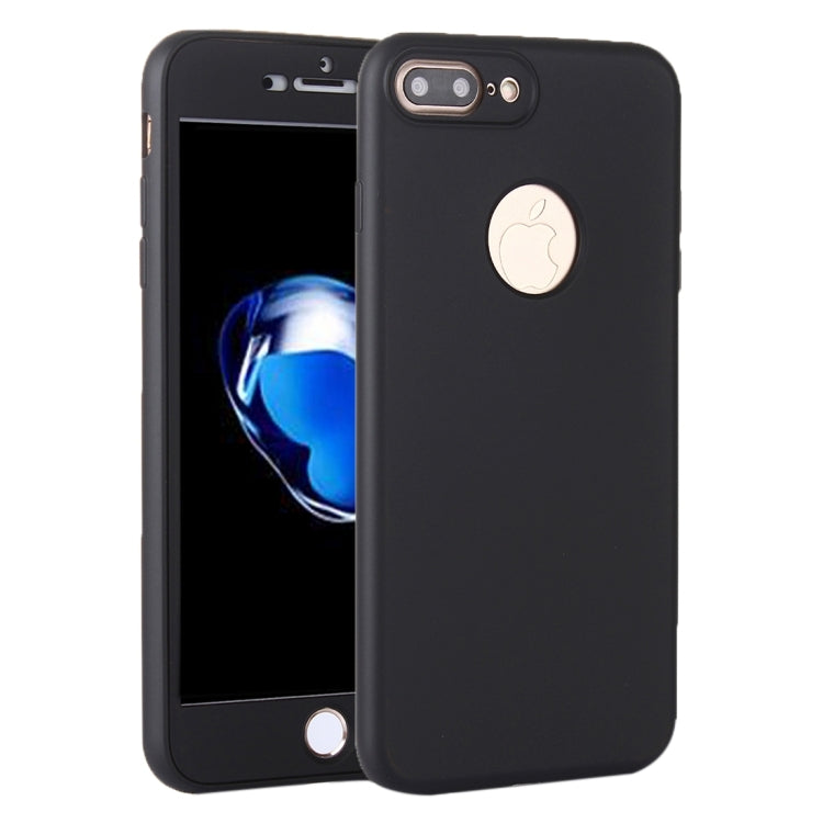 For iPhone 8 Plus & 7 Plus   360 Degree Shockproof Oil Spout Silicone Back Case + PC Cover Combination Protective Case