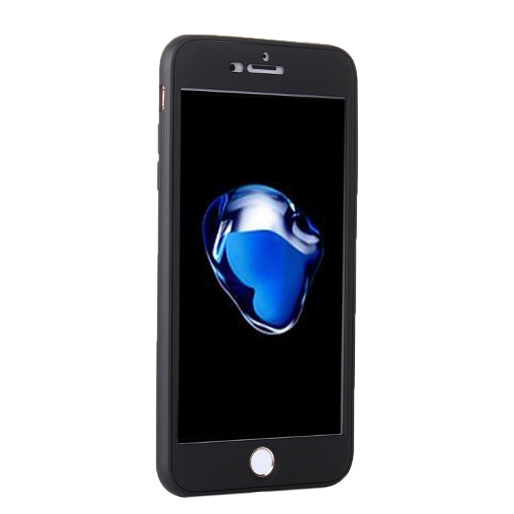 For iPhone 8 Plus & 7 Plus   360 Degree Shockproof Oil Spout Silicone Back Case + PC Cover Combination Protective Case