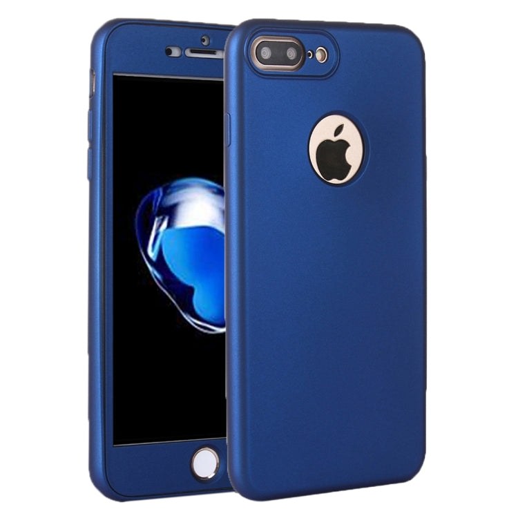 For iPhone 8 Plus & 7 Plus   360 Degree Shockproof Oil Spout Silicone Back Case + PC Cover Combination Protective Case