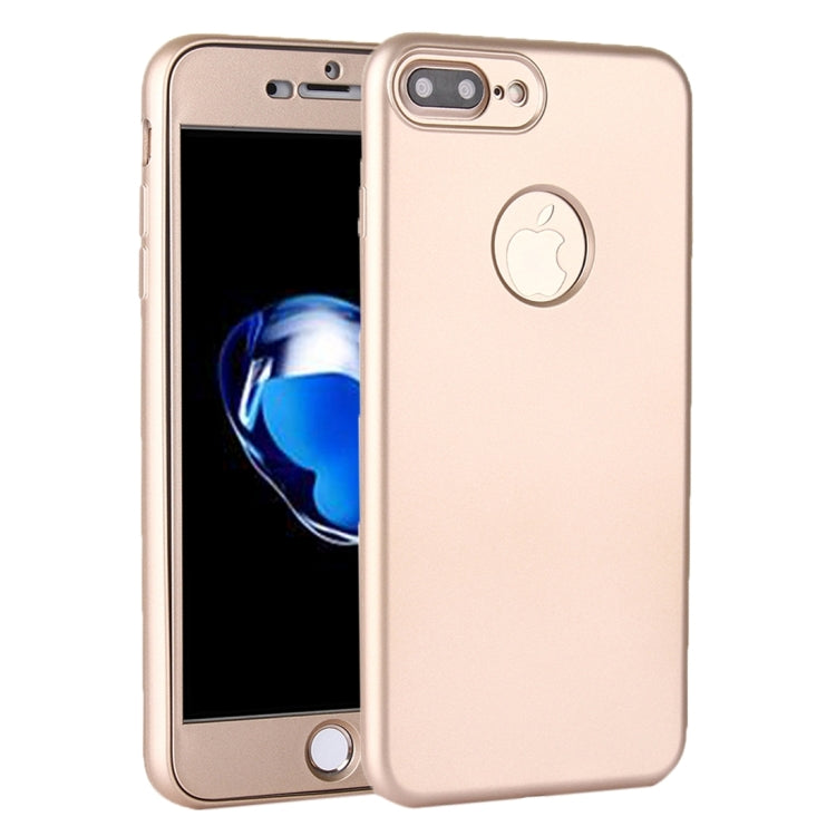For iPhone 8 Plus & 7 Plus   360 Degree Shockproof Oil Spout Silicone Back Case + PC Cover Combination Protective Case