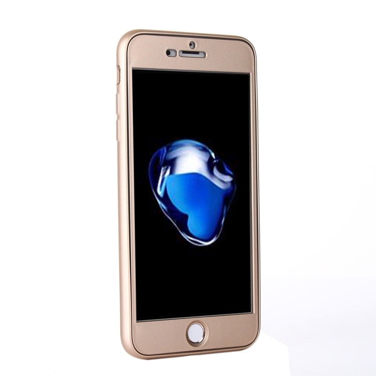 For iPhone 8 Plus & 7 Plus   360 Degree Shockproof Oil Spout Silicone Back Case + PC Cover Combination Protective Case