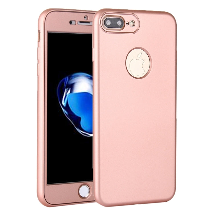 For iPhone 8 Plus & 7 Plus   360 Degree Shockproof Oil Spout Silicone Back Case + PC Cover Combination Protective Case