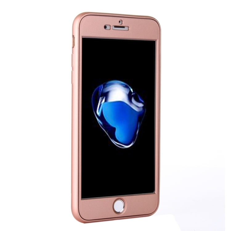 For iPhone 8 Plus & 7 Plus   360 Degree Shockproof Oil Spout Silicone Back Case + PC Cover Combination Protective Case