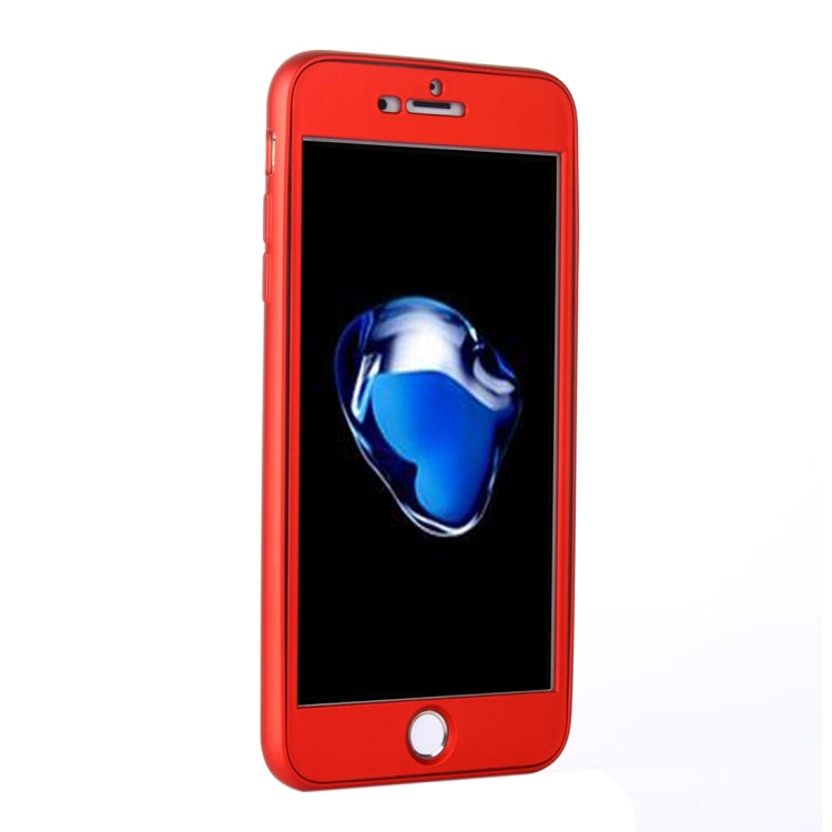 For iPhone 8 Plus & 7 Plus   360 Degree Shockproof Oil Spout Silicone Back Case + PC Cover Combination Protective Case